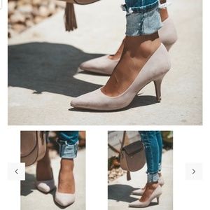 Taupe heels 2 1/2 inches high